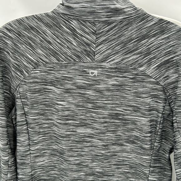 Gap Women's Gray & White Full Zip Active Wear Jacket 2 Zip Pockets Size Small - Picture 7 of 13